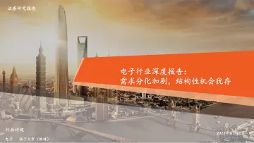电子行业深度报告:需求分化加剧,结构性机会犹存-20220821-平安证券-35页