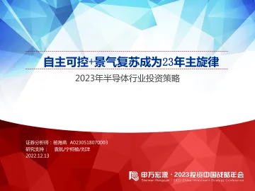 2023年半导体行业投资策略:自主可控+景气复苏成为23年主旋律-20221213-申万宏源-31页