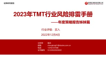 2023年TMT行业风险排雷手册:年度策略报告姊妹篇-20221204-浙商证券-75页