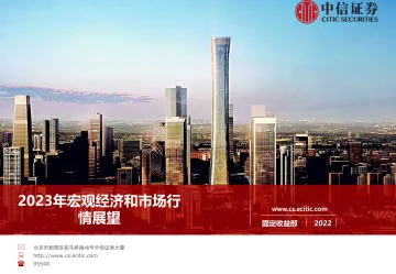 2023年宏观经济和市场行情展望-20221113-中信证券-20页