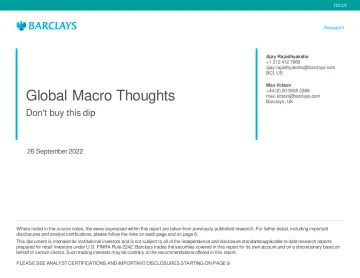 Global Macro Thoughts