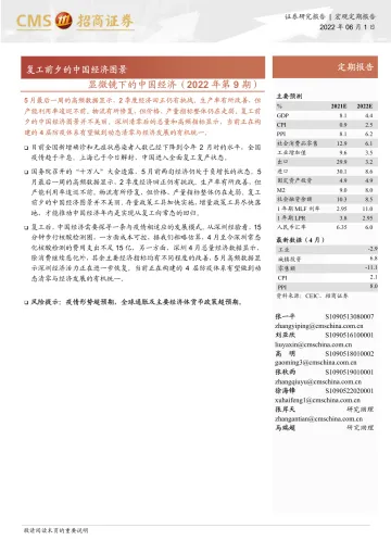 显微镜下的中国经济(2022年第9期):复工前夕的中国经济图景-20220601-招商证券-24页
