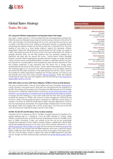 UBS Fixed Income-Global Rates Strategy _Trades We Like_ Cloherty-98829545
