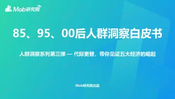 85、95、00后人群洞察白皮书