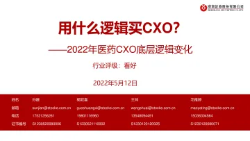 2022年医药行业CXO底层逻辑变化:用什么逻辑买CXO?-20220512-浙商证券-31页