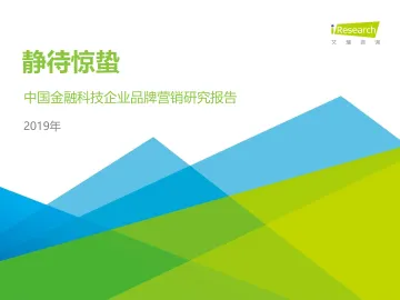 2019年-静待惊蛰-中国金融科技企业品牌营销研究报告