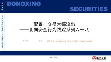 北向资金行为跟踪系列六十八:配置、交易大幅流出-20230818-东兴证券-25页