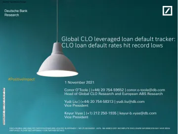 研究所全球CLO杠杆贷款违约跟踪系统：CLO贷款违约率创历史新低（英译中）-20211101-德意志银行-25页