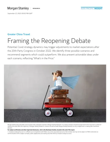 Morgan Stanley-Greater China Travel Framing the Reopening Debate-98417905