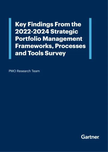 gartner -2022-2024年战略投资组合管理框架、流程和工具调查的主要发现(英)-2022-10页