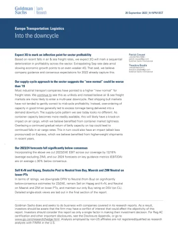 Europe Transportation_ Logistics_ Into the downcycle(1)
