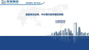 盘面减仓反弹,中长期仍维持偏空思路-20220731-东吴期货-30页