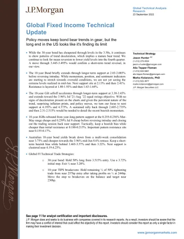 JPMorgan Econ FI-Global Fixed Income Technical Update Policy moves keep bon.