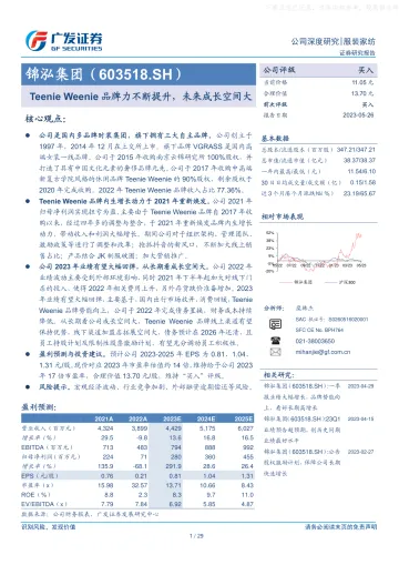 广发证券-锦泓集团(603518)Teenie+Weenie品牌力不断提升,未来成长空间大-230526