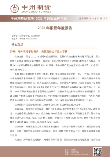 2023年铜铝年度报告-20221219-中州期货-36页