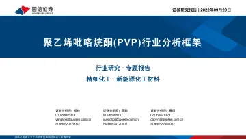 新能源化工材料行业:聚乙烯吡咯烷酮(PVP)行业分析框架-20220920-国信证券-40页