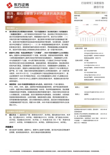 东方证券-通信行业深度报告:液冷,顺应低碳数字时代需求的高效冷却技术-230608