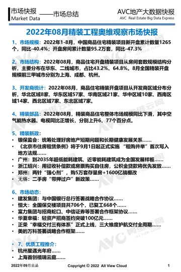 【家电月报】2022年08月精装地产奥维观察-工程版-13页