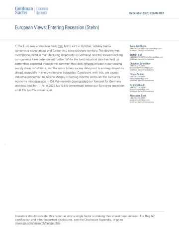 European Views_ Entering Recession (Stehn)(1)