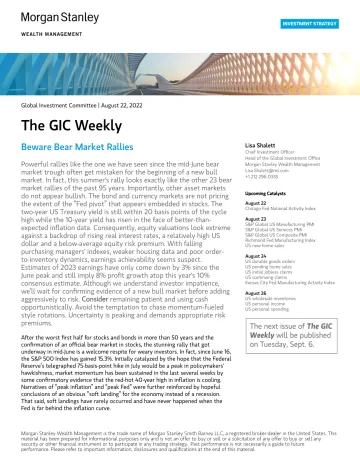 The GIC Weekly-Beware Bear Market Rallies