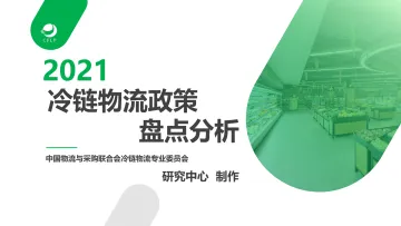 2021冷链物流政策盘点分析-39页