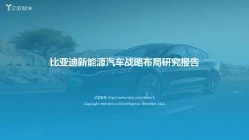 亿欧智库-比亚迪新能源汽车战略布局研究报告-33页