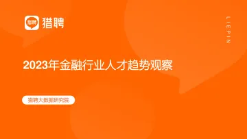 2023年金融行业人才观察-52页