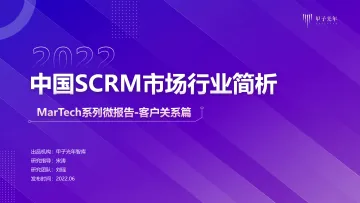 中国SCRM市场行业简析-甲子光年-12页