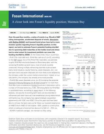 Fosun International (0656.HK)_ A closer look into Fosun's liquidity position; Maintain Buy(1)