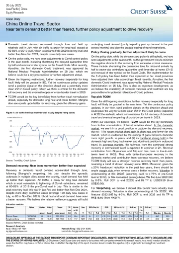 CS-China Online Travel Sector