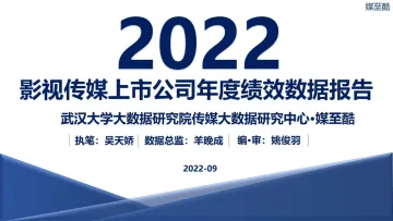 2022影视传媒上市公司年度绩效数据报告-69页-WN9