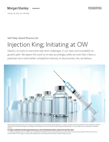 2022-10-18-GLAD.NS-Morgan Stanley-Self Help Gland Pharma Ltd Injection King; Initiating at O...-98767930
