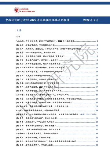 中指研究院-2022年区域楼市观察系列报告