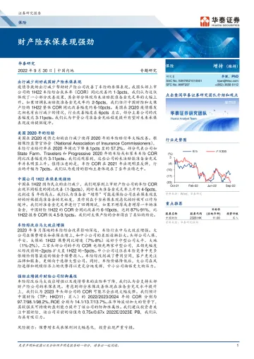 保险行业专题研究:财产险承保表现强劲-20220930-华泰证券-15页