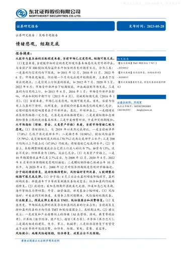 东北证券-策略专题报告:情绪悲观,短期见底-230528