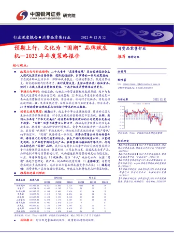消费品零售行业2023年年度策略报告:预期上行,文化为“国潮”品牌赋生机-20221212-银河证券-62页