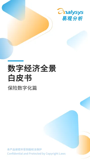 易观分析:《数字经济全景白皮书》保险数字化篇-10页