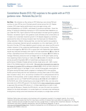Constellation Brands (STZ)_ FQ2 surprises to the upside with an FY23 guidance raise - Reiterate Buy (on CL)(1)