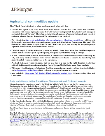 JPM-Agricultural commodities update  The Black Sea