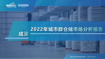 2022年成渝城市群仓储市场分析报告-31页