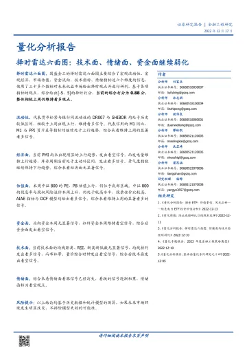 择时雷达六面图：技术面、情绪面、资金面继续弱化-20221217-国盛证券-23页