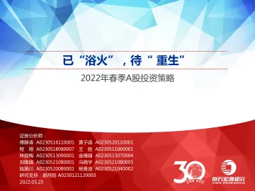 2022年春季A股投资策略:已“浴火”,待“重生”-20220323-申万宏源-75页
