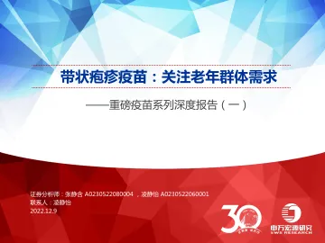 医药行业重磅疫苗系列深度报告（一）：带状疱疹疫苗，关注老年群体需求-20221209-申万宏源-34页