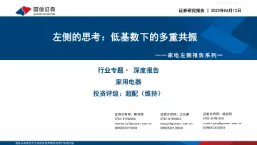 国信证券-家电行业左侧报告系列一,左侧的思考:低基数下的多重共振-230412