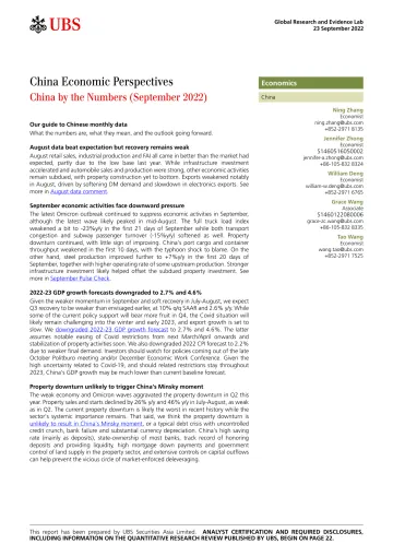 UBS Economics-China Economic Perspectives _China by the Numbers (September