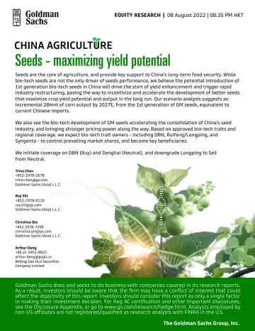 China Agriculture_ Seeds – maximizing yield potential; initiate Dabeinong at Buy, Denghai at Neutral(1)