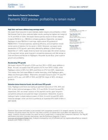 Latin America Financial Technologies_ Payments 3Q22 preview_ profitability to remain muted(1)