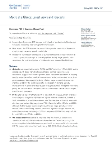 Macro at a Glance_ Latest views and forecasts(1)