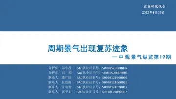 中观景气纵览第19期:周期景气出现复苏迹象-20220813-华安证券-61页