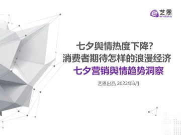 七夕营销舆情趋势洞察--消费者期待怎样的浪漫经济-33页
